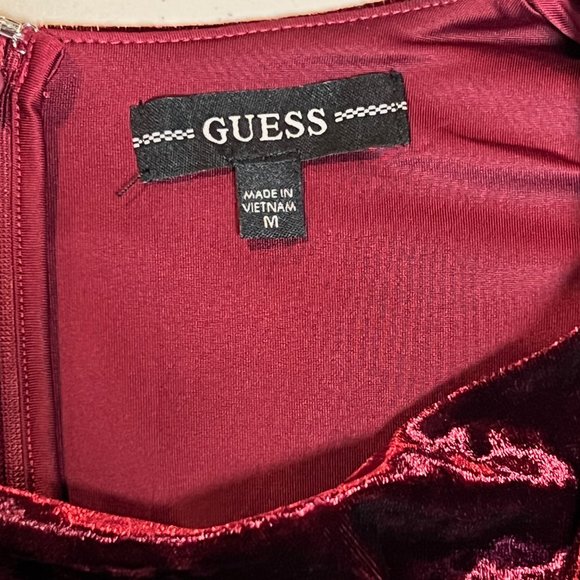 PRICE DROP!!!  Guess ruched crushed velvet Charlie mini dress Size 8 - Picture 5 of 6